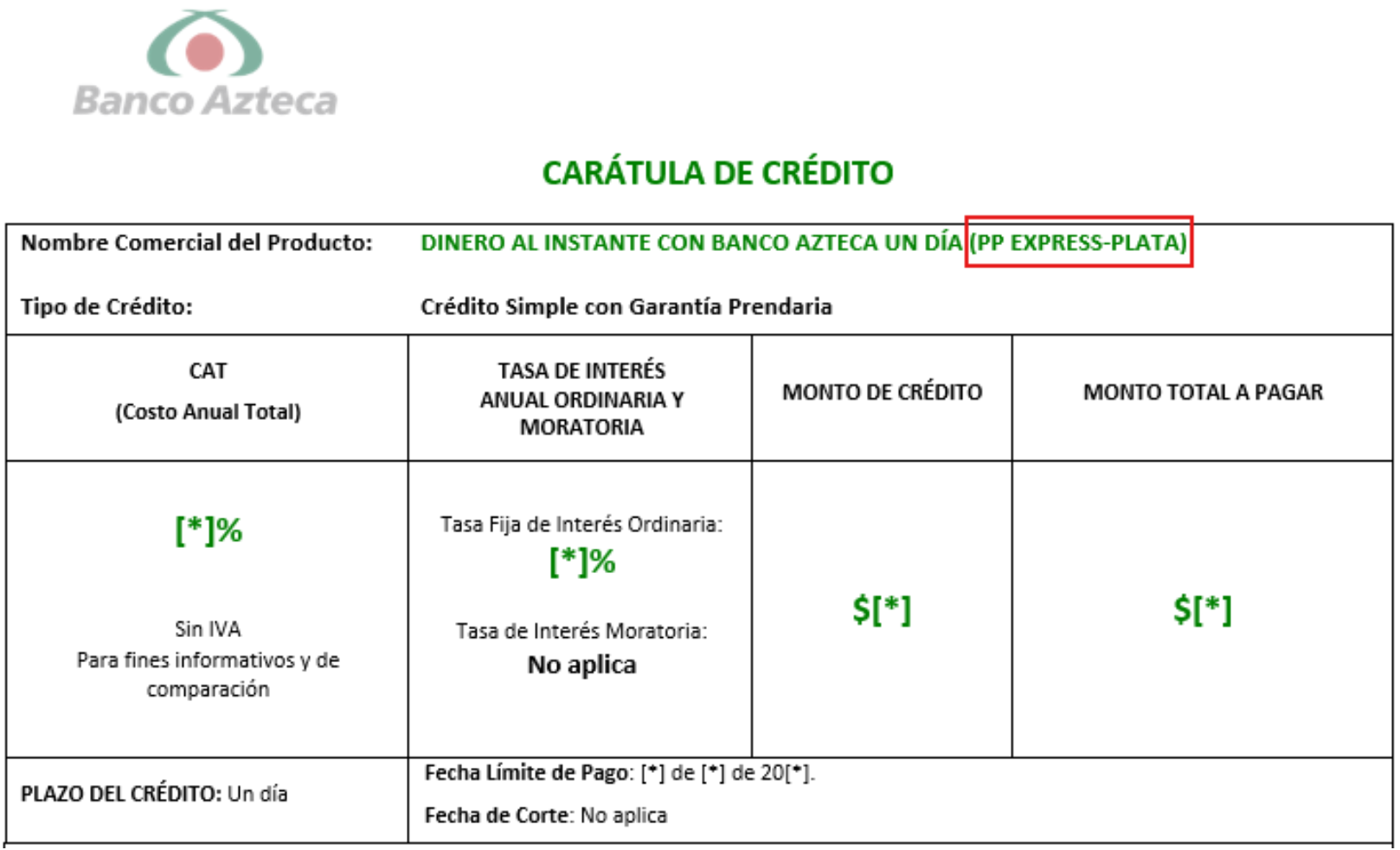 Actualizaci&oacute;n del paquete legal para operaciones de empe&ntilde;o
